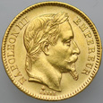 B81. Francja, 20 franków 1862 B, Napoleon III, st 2