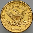 B100. USA, 5 dolarów 1881, Liberty, st 3-2