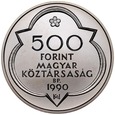 C329. Węgry, 500 forintów 1990, Dwie Stolice, st 1