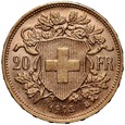 C56. Szwajcaria, 20 franków 1902, Heidi, st 2