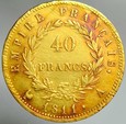 C56. Francja, 40 franków 1811 A, Bonaparte, st 3-2