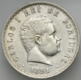 C217. Portugalia, 500 reisów 1891, Karol I, st 3-2