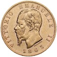 D40. Włochy, 20 lirów 1863, Umberto, st 2-