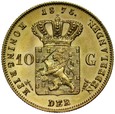 B23. Holandia, 10 guldenów 1875, Wilhelm, st 1-