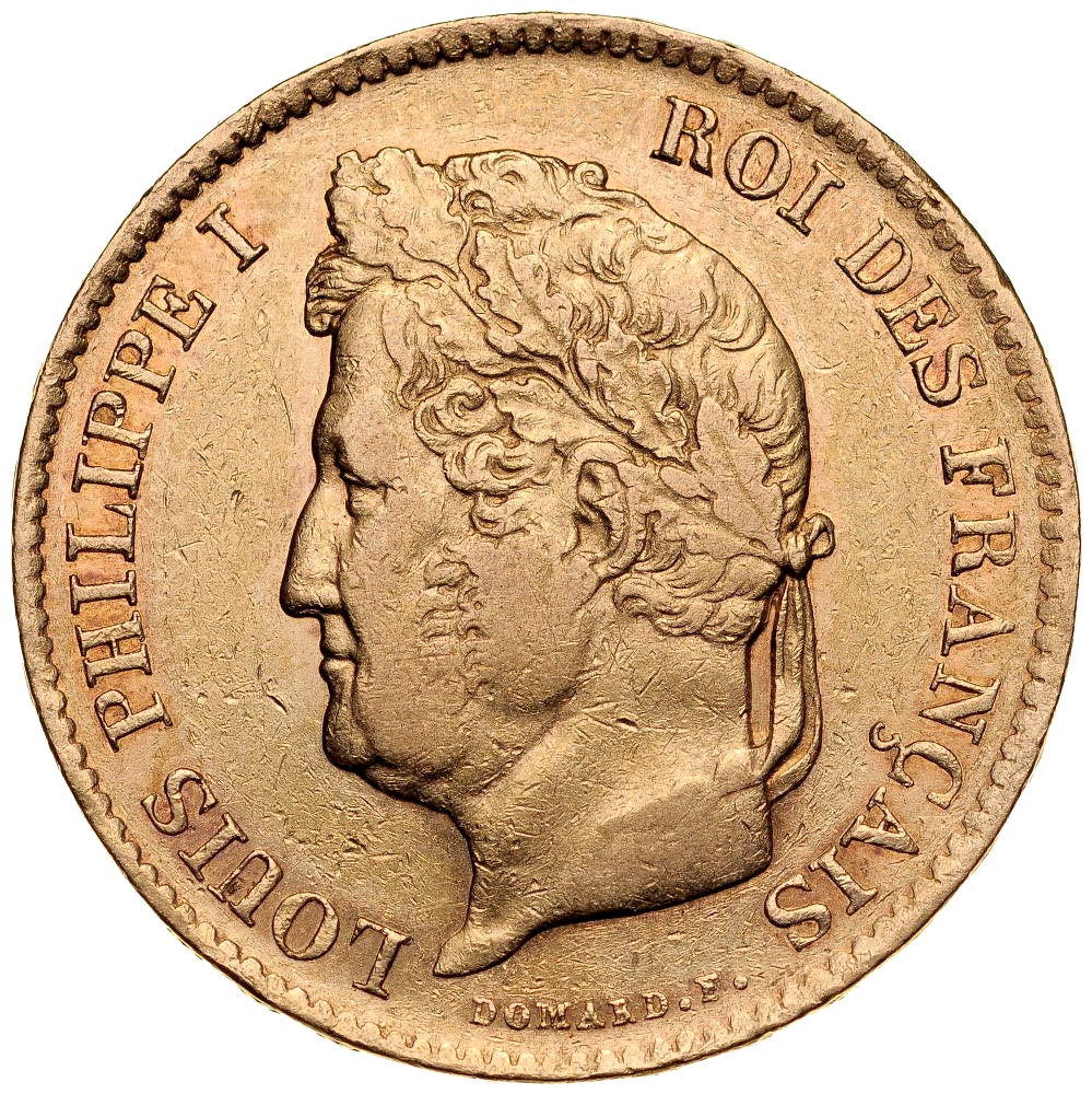 B1. Francja, 40 franków 1836, Ludwik Filip, st 3+