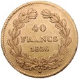 B1. Francja, 40 franków 1836, Ludwik Filip, st 3+