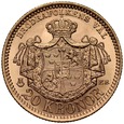 A163. Szwecja, 20 koron 1886, Oskar II, st 1-/1