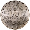 Austria, 50 szylingów po 1974, srebro 640, 10 szt