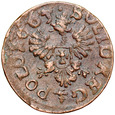 E1. Szeląg koronny 1663 TLB, Jan Kazimierz, st 2/2-