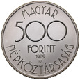 D282. Węgry, 500 forintów 1989, Footbol, st 1