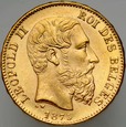 B97. Belgia, 20 franków 1875, Leopold  II, st 1