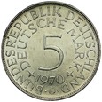 Niemcy, 5 marek BRD,  9 szt, stary typ, junk silver, 2 uncje, stan 3