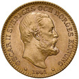 B17. Szwecja, 10 koron 1901, Oskar II, st -1