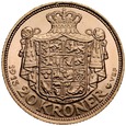 B19. Dania, 20 koron 1913, Christian X, st 1-