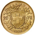 C66. Szwajcaria, 20 franków 1935 B, Heidi, st 1
