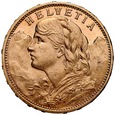 C36. Szwajcaria, 20 franków 1914, Heidi, st 2+