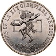 D94. Meksyk, 25 pesos 1968, Tańczący Aztek, st 2