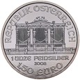 Austria, 1,5 euro 2018, Filharmonia, uncja srebra