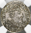 S801. Trojak koronny 1596, Olkusz, Zyg III, NGC Au58