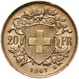 B75. Szwajcaria, 20 franków 1947, Heidi, st 1