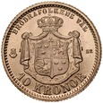 E104. Szwecja, 10 koron 1874, Oskar II, st 1