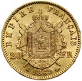 D8. Francja, 20 franków 1869 A, Napoleon III, st 2-