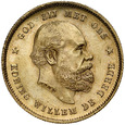 D59. Holandia, 10 guldenów 1877, Wilhelm, st 1