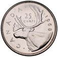 D242. Kanada, 25 centów 1968, ELZBIETA, ST 1