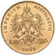 B14. Austria, 10 franków, 4 Florenów 1892, Franz Josef, st , NB