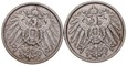 D92. Niemcy, Marka 1899 J i 1899 A, 2 szt, st 3