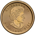 C35. Kanada, 5 dolarów 2022, 1/10 oz, Liść, st 1