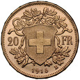 B99. Szwajcaria, 20 franków 1915, Heidi, st 1-