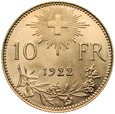D84 Szwajcaria, 10 franków 1922, Heidi, st 1