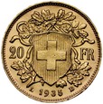 D34. Szwajcaria, 20 franków 1935 B, Heidi, st 1-
