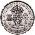 C400. Anglia, 2 szylingi 1944, Jerzy VI, st 2