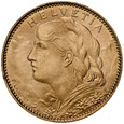 B23. Szwajcaria, 10 franków 1922, Heidi, st 1-