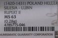 Śląsk, Halerz XV w, Głogów, PCGS MS63