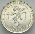 C422. Meksyk, 25 pesos 1968, Tańczący Aztek, st 2+