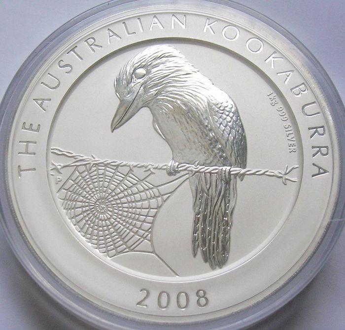 Australia, 30 dolarów 2008, Kookaburra 1 kg Ag