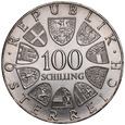 Austria, 100 Schilling 1976, Innsbruck, st 1- 4 różne junk silver