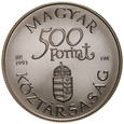 D326. Węgry, 500 forintów 1993, Statek Arpad, st 1