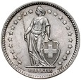 Szwajcaria, 2 franki 1957, st 2+