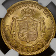 S703. Szwecja, 10 koron 1874, Oskar II, NGC MS64