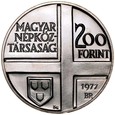 D308. Węgry, 200 forintów 1977, Adam Manyoki, st 1