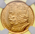 II RP, 10 złotych 1925, Chrobry,  NGC MS64