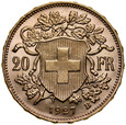 D76. Szwajcaria, 20 franków 1927, Heidi, st 1
