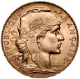 Francja, 20 franków 1913, Kogut, st 1-