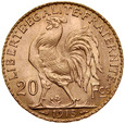 Francja, 20 franków 1913, Kogut, st 1-