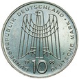 Niemcy, 10 marek, BRD st 2+, 10 szt, junk silver