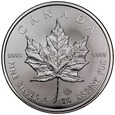 Kanada, 5 dolarów 2016, Liść klonowy, uncja srebro